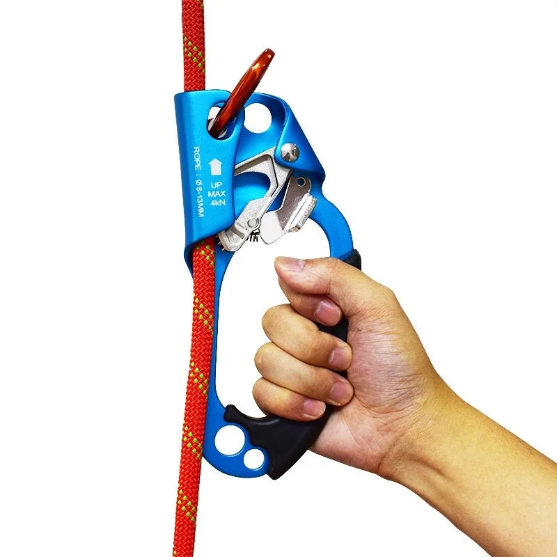 Outdoor Rock Climbing Hand Ascender – Left & Right Hand SRT Rope Ascend Device Mountaineering Tool