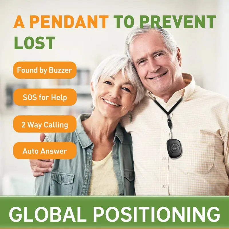 Newest 4G GPS Pendant Tracker – Real-Time SOS Alarm with Fall Detection for Elderly & Kids, Domestic Safety Device, Free App
