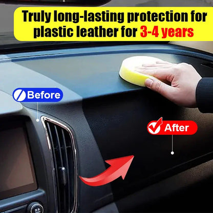 Car Plastic Restorer - Back to Black Gloss Renovator, Long-Lasting Coating for Leather & Auto Polish Cleaning