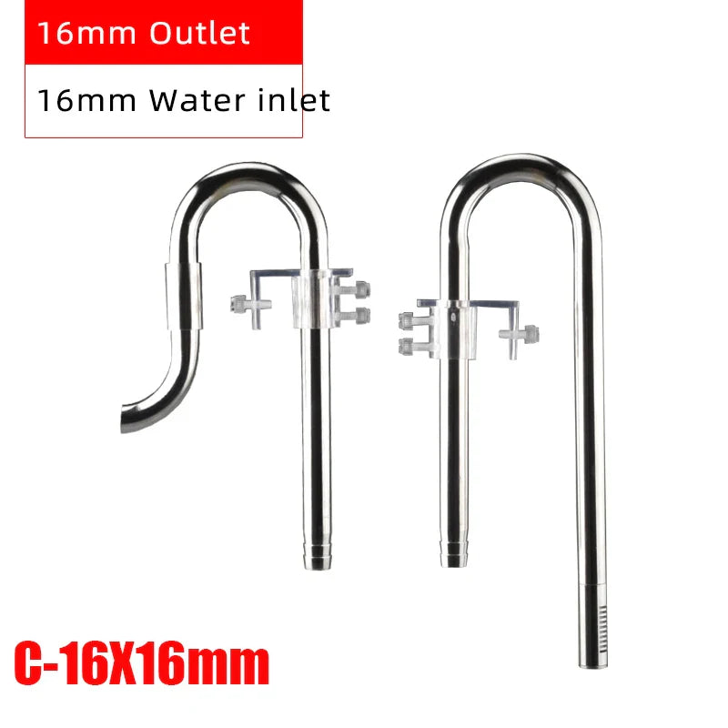 ZRDR Aquarium Filter Accessories – Stainless Steel External Inlet/Outlet Tube & Oil Film Remover for Fish Tanks