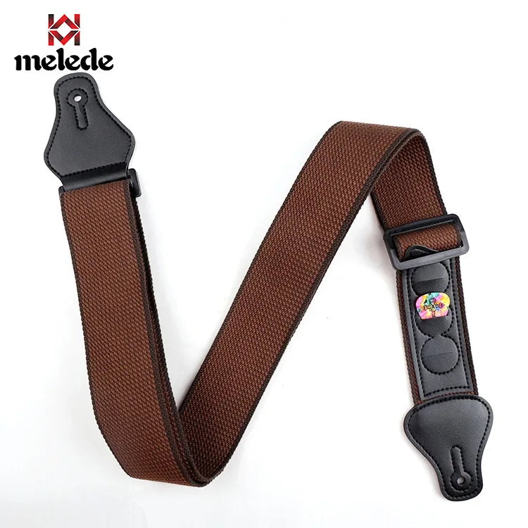 High-Quality Cotton Guitar Strap – Adjustable Length, 6.2cm Wide for Acoustic Guitar & Electric Bass