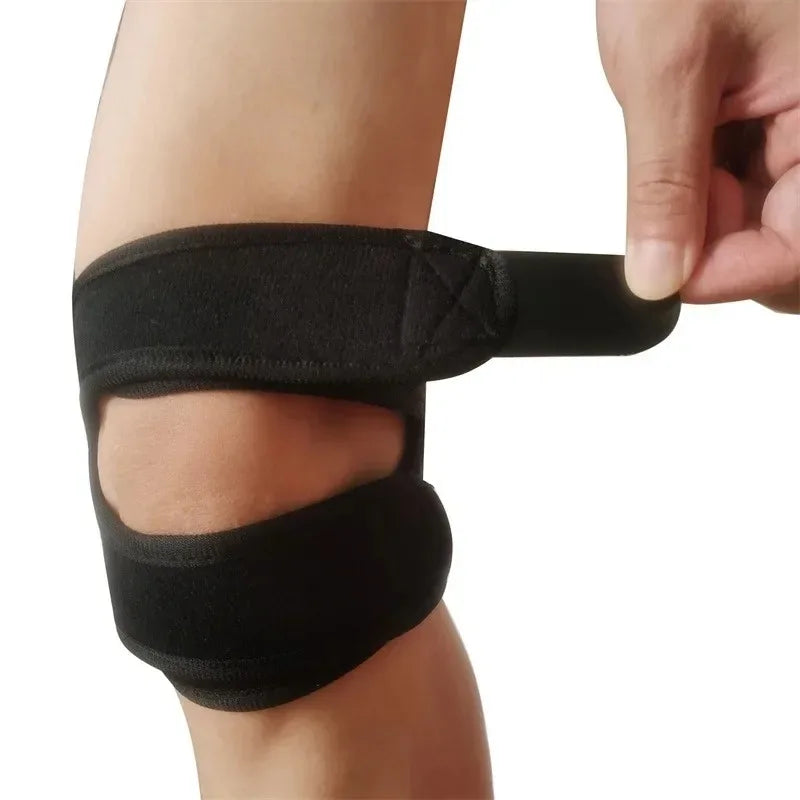 Pressurized Knee Wrap Sleeve — Elastic Support Braces with Pad for Basketball, Tennis & Cycling