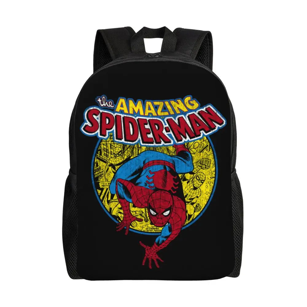 Custom Spider-Man Web Backpack – Water-Resistant School & College Bag for Men and Women