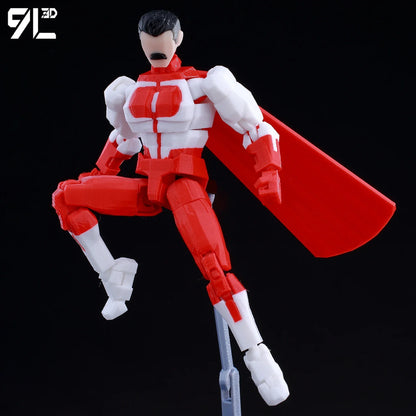 9L3D Lucky 13 Invincible Boy Eve Action Figure — 3D Printed Anime Model, Multi-Jointed Poseable Collectible Toy Gift for Fans
