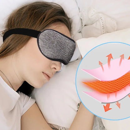 3D Electric Heated Eye Mask — Intelligent Hot Steam Eye Mask for Sleep, Eye Protection & Shading, USB Powered