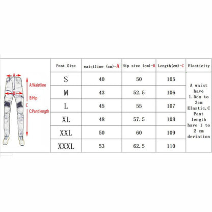 Men's Embroidery Motorcycle Jeans – Protective Gear with Belt, Motocross Pants for Driver License Test & Riding