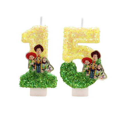 Toy Story Cartoon Number Candles 0-9 - Cute Kids Birthday Cake & Party Decoration Supplies