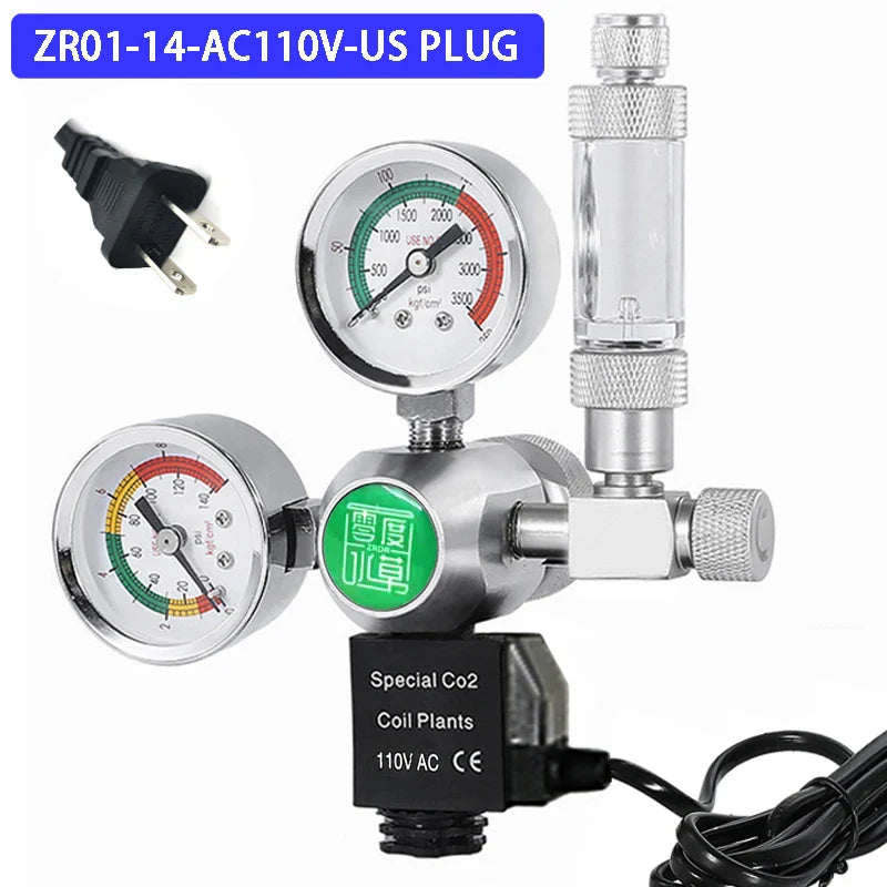 DIY CO2 Regulator for Aquarium – Solenoid Bubble Counter & Pressure Reducing Valve for Fish Tank CO2 Control System