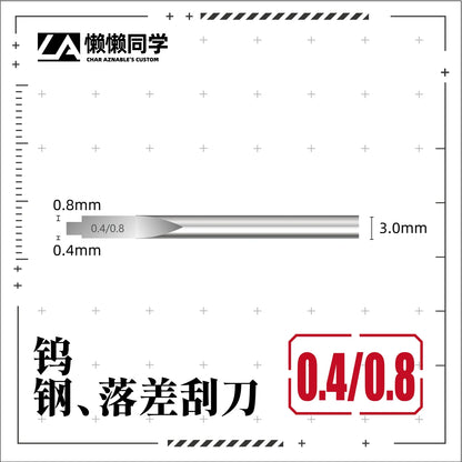 100shiki Tungsten Steel Step Scraper – Modeling Scribing & Push Knife Tool for Precision Model Making & Hobby Craft