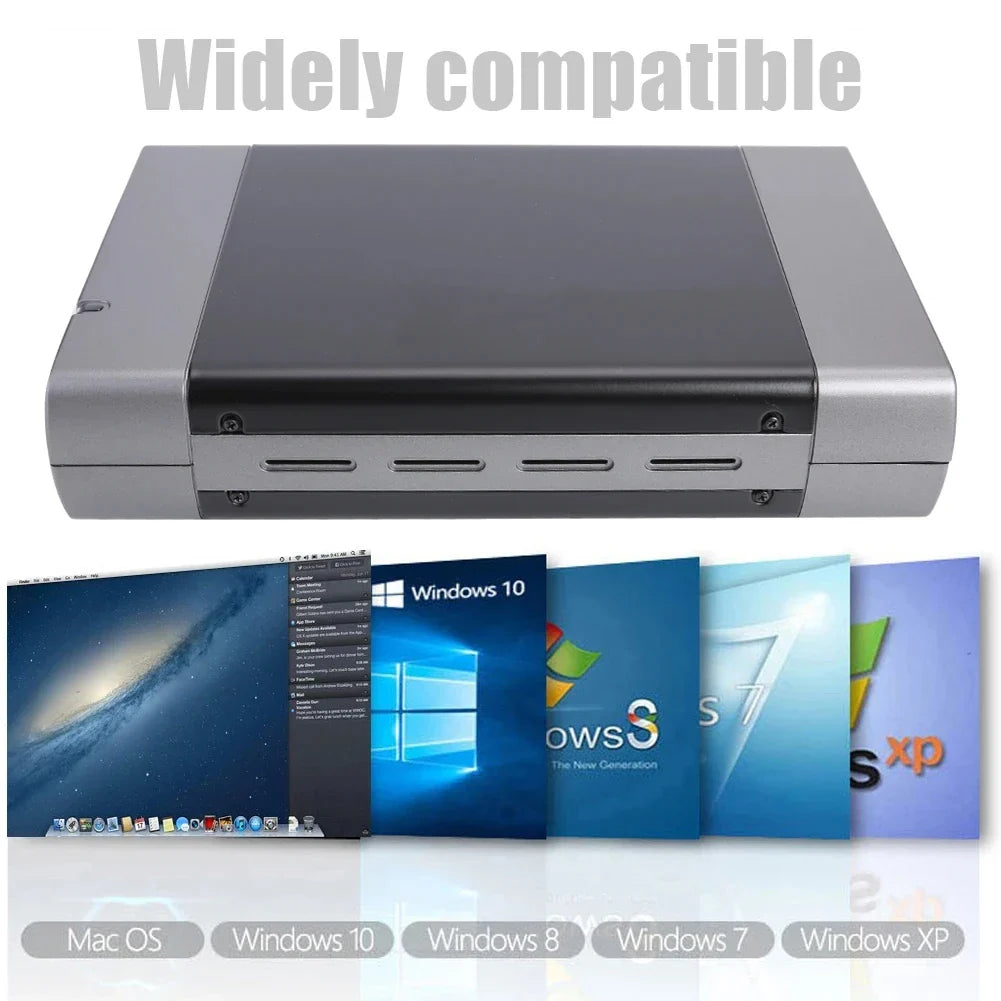 5.25-inch USB 2.0/3.0 SATA External Optical Drive Case – Enclosure Adapter for Windows, Mac & PC