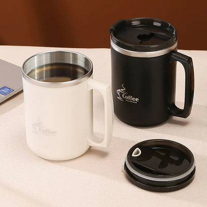 Milk Coffee Cup – Stainless Steel Double Wall Thermal Insulated Water Cup and Mug – Metal Coffee Mug