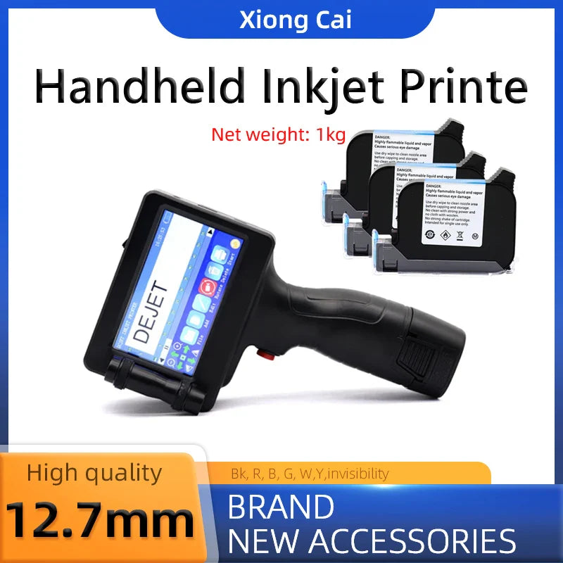 12.7mm Handheld Inkjet Printer 2588+ – QR Code, Barcode, Date & Logo Coding Machine with 25 Languages Support