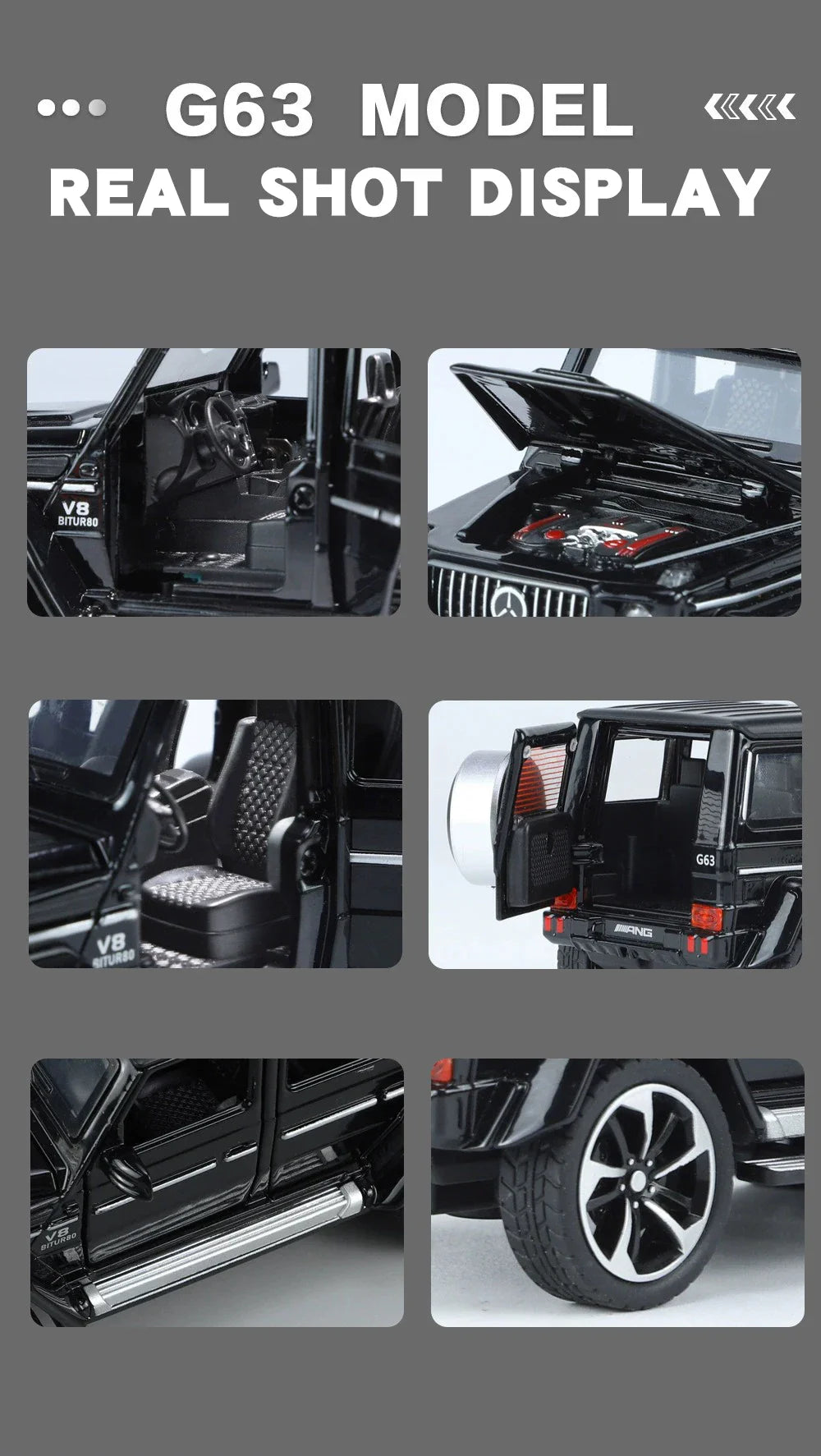 1:32 Mercedes Benz G63 Diecast Model Car with Sound & Light – Off-road SUV Miniature Alloy Toy Gift for Boyfriend