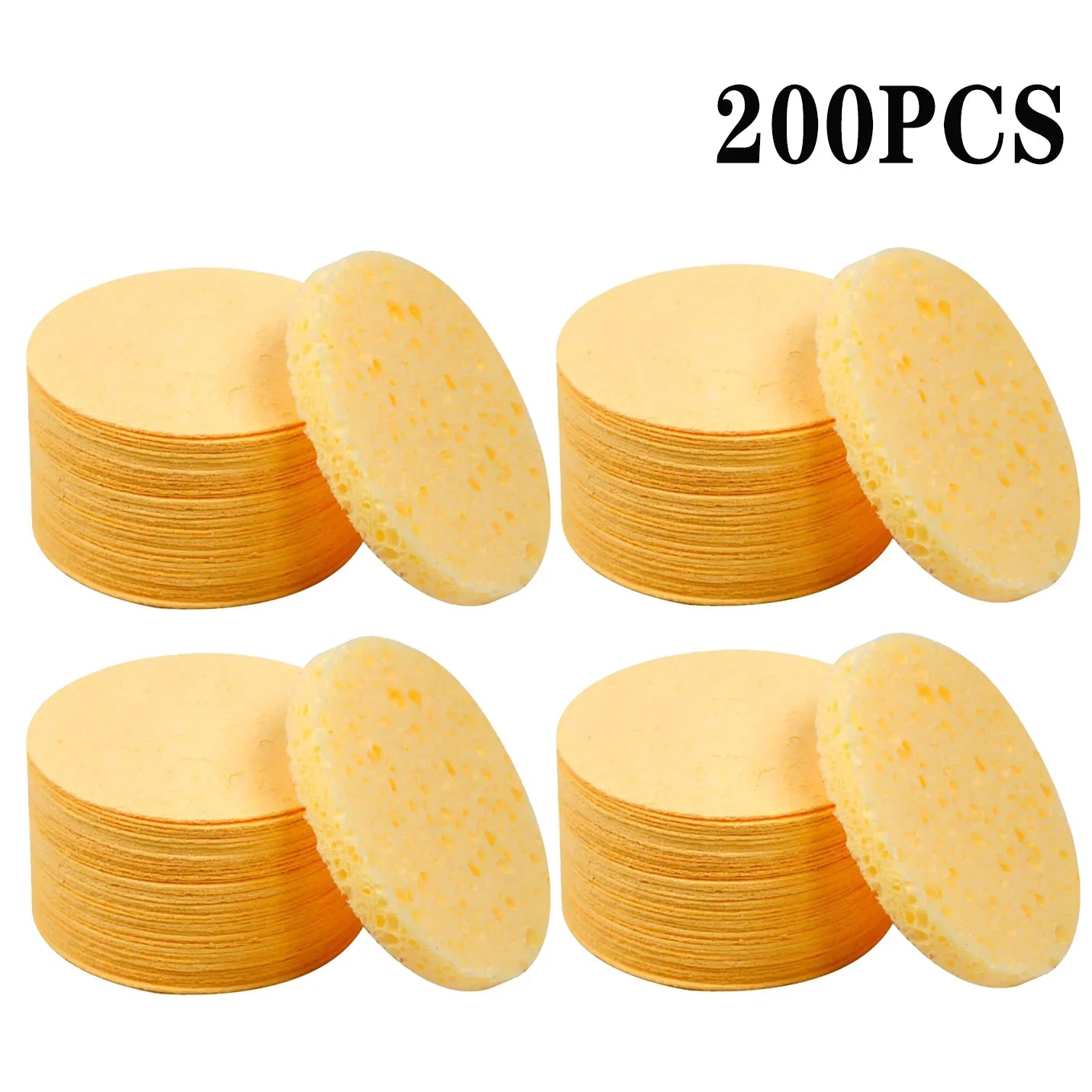 50-1000PCS Compressed Facial Cleansing Sponges – Absorbent, Latex-Free Exfoliating Makeup Pads