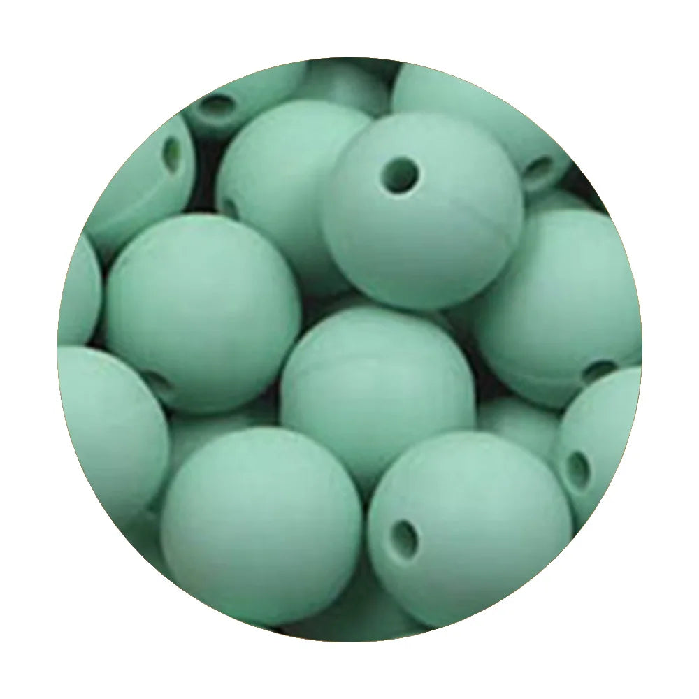 50Pcs Silicone Spacer Beads - 9/12/15mm Round Loose Beads for DIY Necklace Bracelet Jewelry Making
