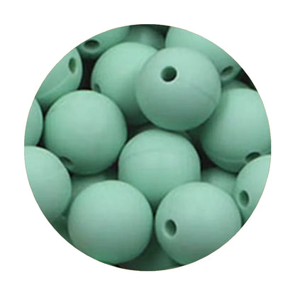 50Pcs Silicone Spacer Beads - 9/12/15mm Round Loose Beads for DIY Necklace Bracelet Jewelry Making