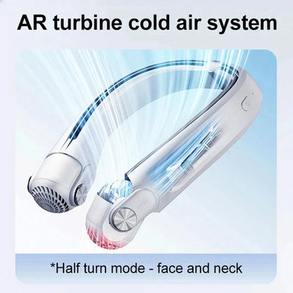 Portable Neck Fan - USB Rechargeable Bladeless Turbine Cooling Fan for Outdoor Use