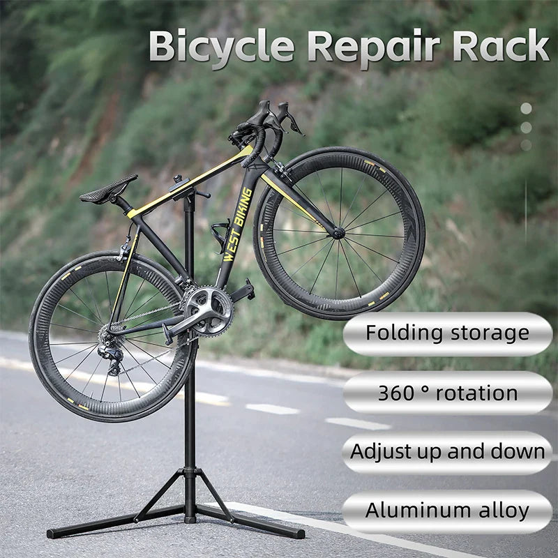 WEST BIKING Foldable Bike Repair & Display Stand – Multipurpose Wall/Floor Rack for Bicycle Storage & Maintenance