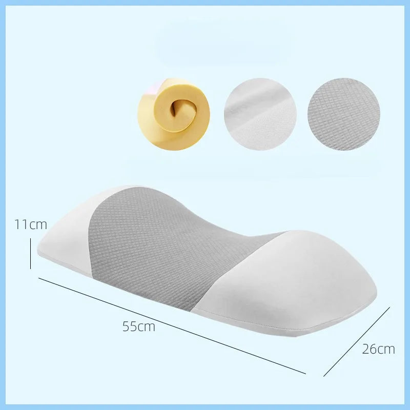 Memory Foam Lumbar Support Pillow — Back & Waist Cushion for Sleeping, Bed Support for Back Sleepers