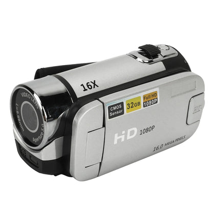 D90 1080P 16MP Digital Camera – 2.4" Rotatable Screen, 16X Zoom, HD Video Recorder with Fill Light