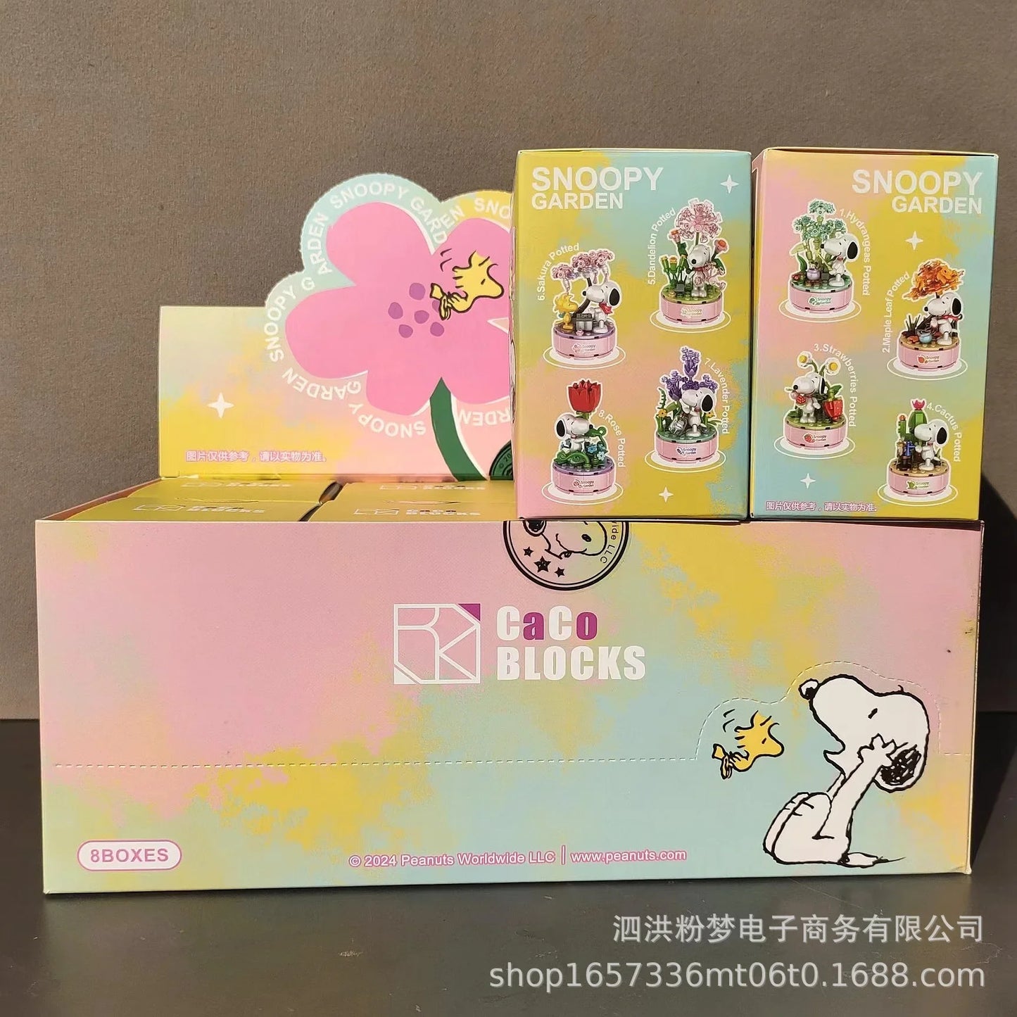 Genuine Snoopy Blind Box Toy — Cartoon Supermarket & Garden Furniture Building Blocks for Kids