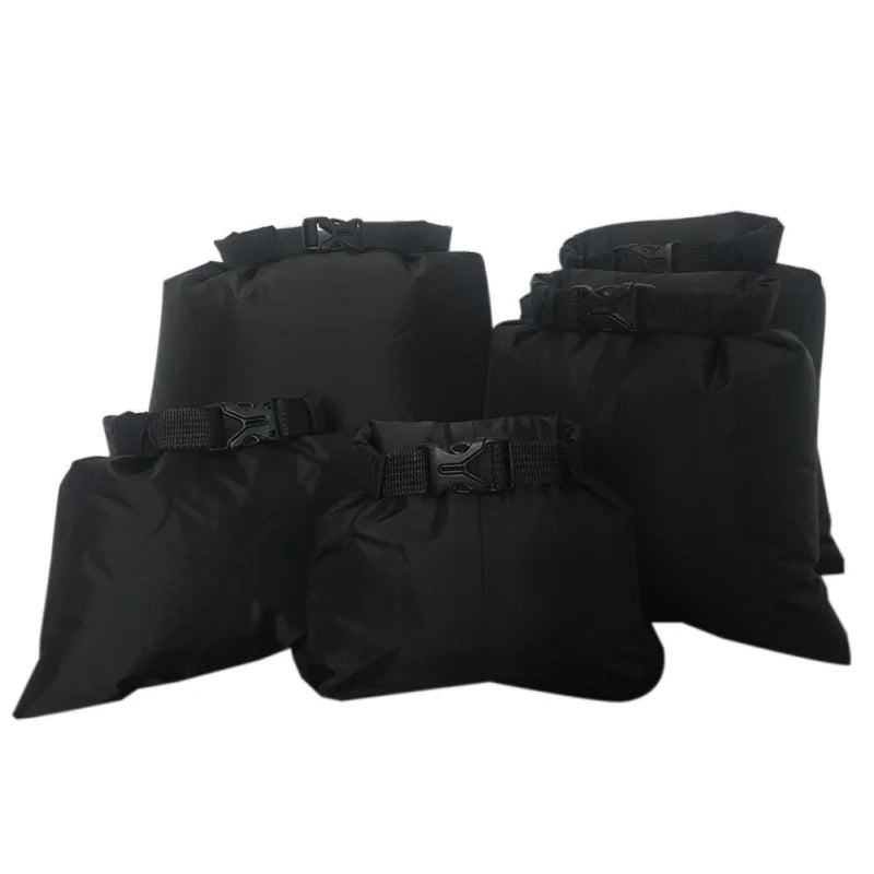 5pcs Waterproof Dry Bags — Outdoor Camping, Hiking, Kayaking, Rafting & Swimming Storage Sack Pack
