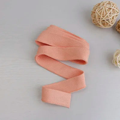 2CM Solid Color Ribbed Mercerized Cotton Knit – Soft T-Neck Short Cuffs with Elastic Edge