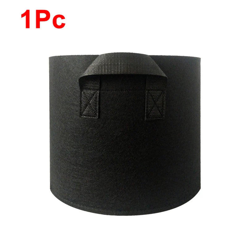 Vegetable/Flower Grow Bags – 1-5 Pcs, 1-12 Gallons Non-Woven Aeration Fabric Pots with Handles