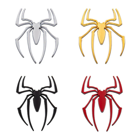 Universal 3D Metal Spider Car Sticker - Chrome Badge Emblem Decal for Auto Styling and Decoration - Exterior Car Accessories