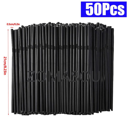 50–3000Pcs Multicolor Drinking Straws – Disposable Beverage Straws for Milk Tea, Party, Wedding & Home Kitchen Use (Wholesale)