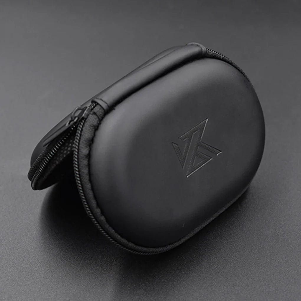 KZ Earphone Case – Portable EVA Zipper Headset Storage Box with Logo, Square Compression Organizer for Headphones