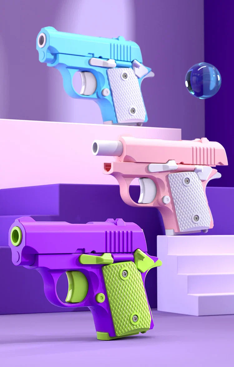 Mini 1911 Gravity Fidget Gun – ABS Plastic 3D Printed Stress Relief Toy for Boys and Kids Gift