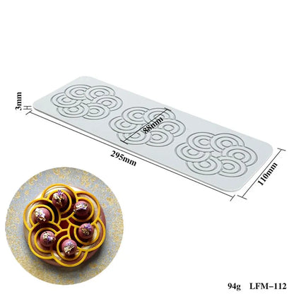 Flower & Leaf Pattern Silicone Mold — Fondant Cake Lace Mat for DIY Baking, Craft & Cake Decoration