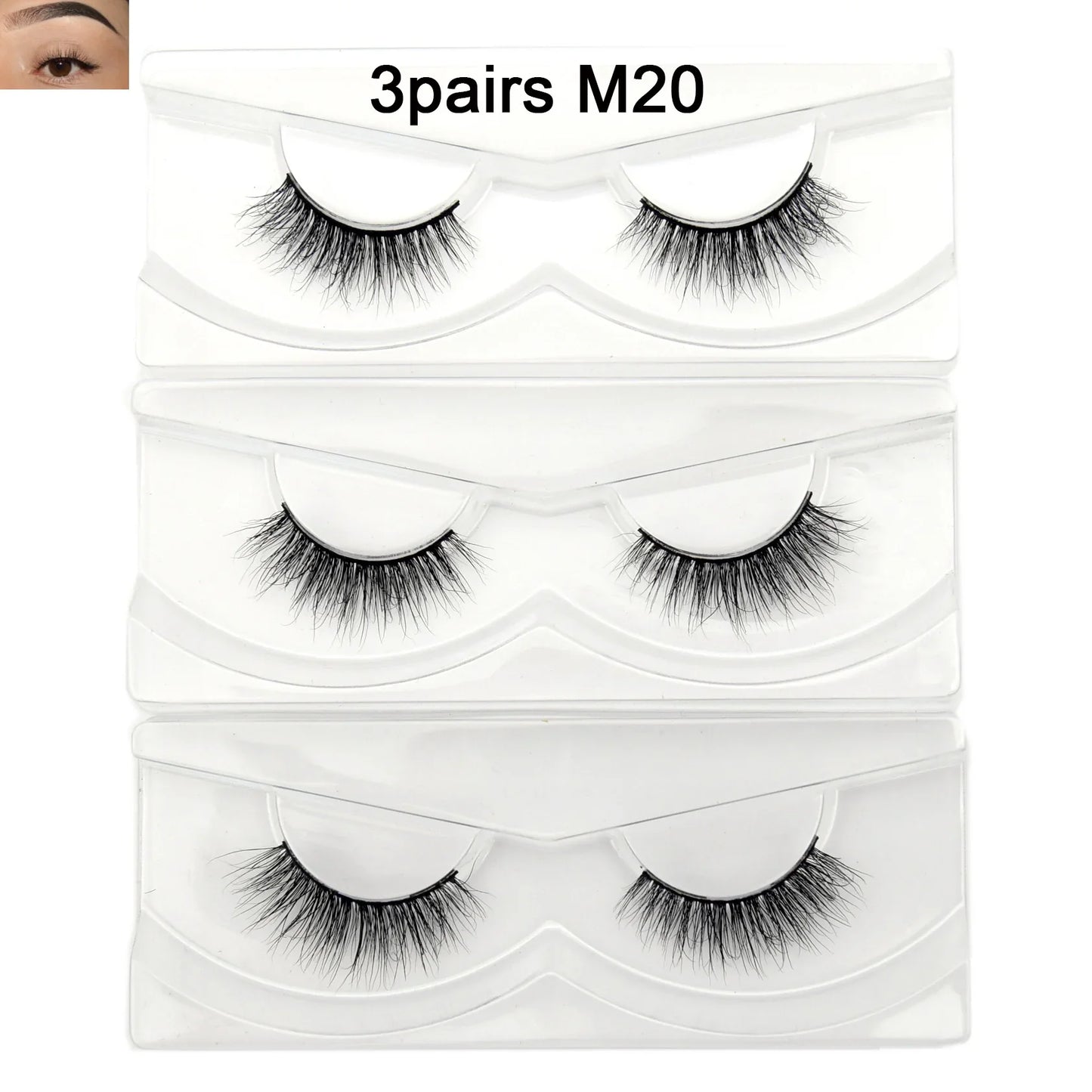 Visofree 13mm 3D Mink Eyelashes – Natural Long Handmade Cruelty-Free False Lashes for Makeup G04