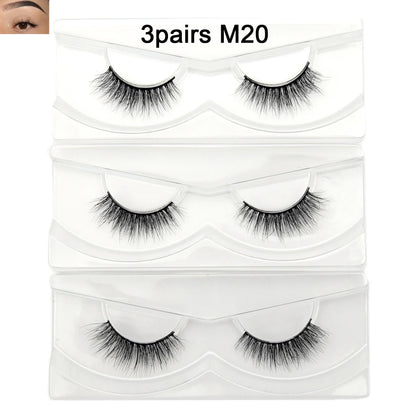Visofree 13mm 3D Mink Eyelashes – Natural Long Handmade Cruelty-Free False Lashes for Makeup G04