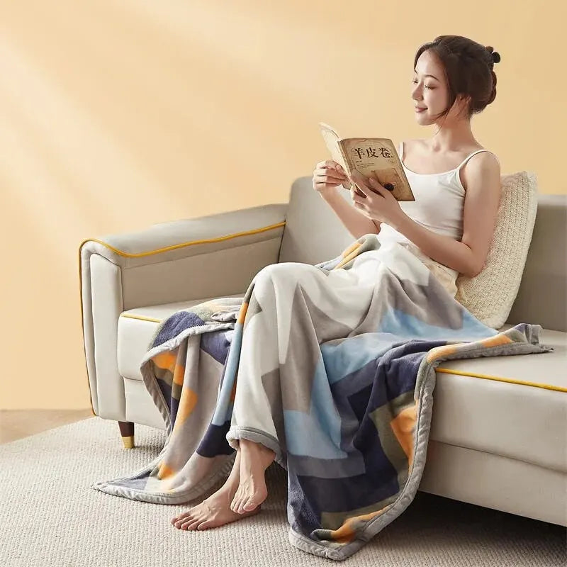 Extra Soft Flannel Blanket – Thickened Nap and Air Conditioning Blanket for Cozy Comfort