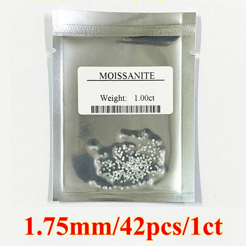 1CT Lab-Grown Moissanite Diamonds – D Color VVS1 Loose Gemstones, Full Size 0.7mm-20mm