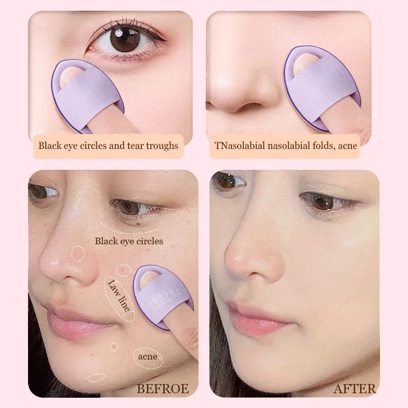 3/10PCS Mini Cosmetic Cushion Puffs – Professional Finger Puffs for Foundation & Concealer Makeup