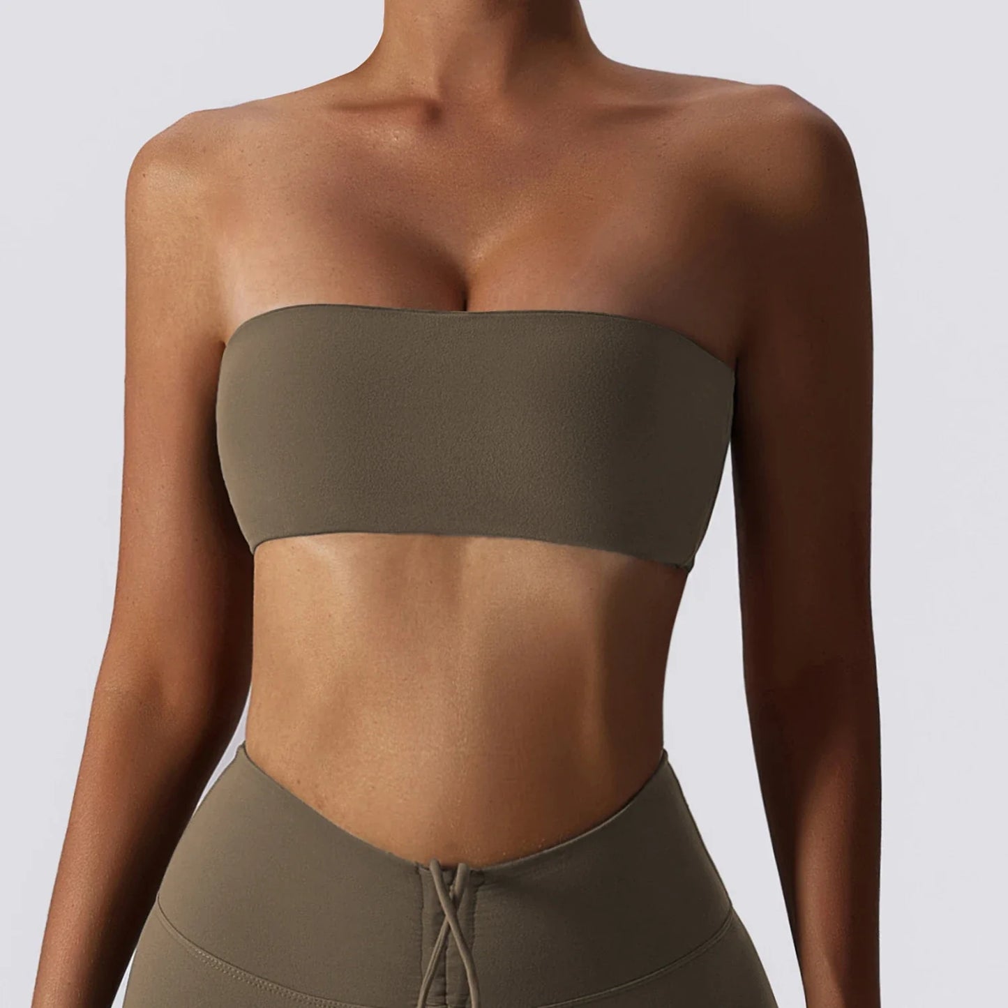 Women’s Strapless Sports Bra — Quick-Dry Yoga & Gym Tube Top | Fitness Chest Wrap Workout Bra