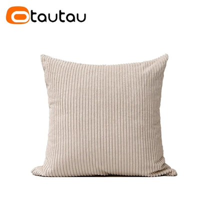 OTAUTAU Cotton Corduroy Cushion Cover – Throw Pillowcase Without Insert, Multiple Sizes 30x50–60x60 cm, KD024