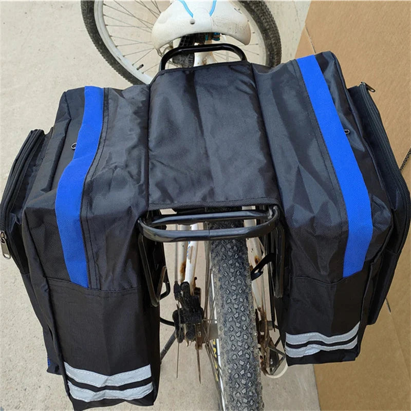 2-in-1 Cycling Double-Side Rear Rack – Camo Trunk Bag & Bike Pannier for Mountain & Road Bikes