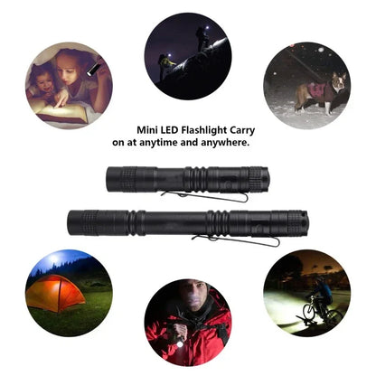 Mini Portable LED Pen Light – Ultra Bright Pocket Handheld Flashlight High Lumens Torch for Camping, Outdoor & Emergency Use
