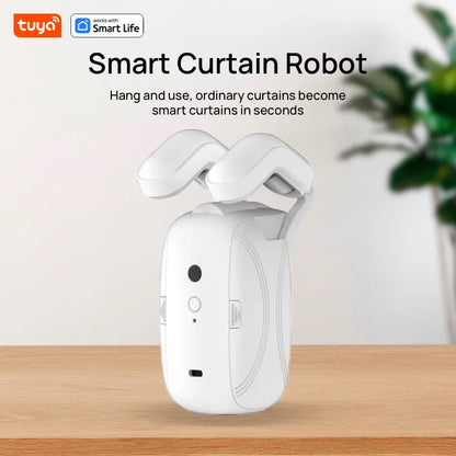 Tuya Smart Curtain Robot – Roman Rod Track with APP Control, Single/Double, Compatible with Tuya Gateway for Remote Control