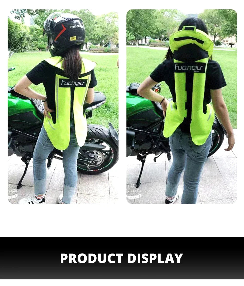 Motorcycle Airbag Vest for Men – Reflective Life Jacket, Protective Moto Vest for Motocross, S-3XL Size