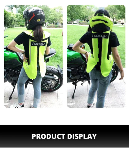 Motorcycle Airbag Vest for Men – Reflective Life Jacket, Protective Moto Vest for Motocross, S-3XL Size