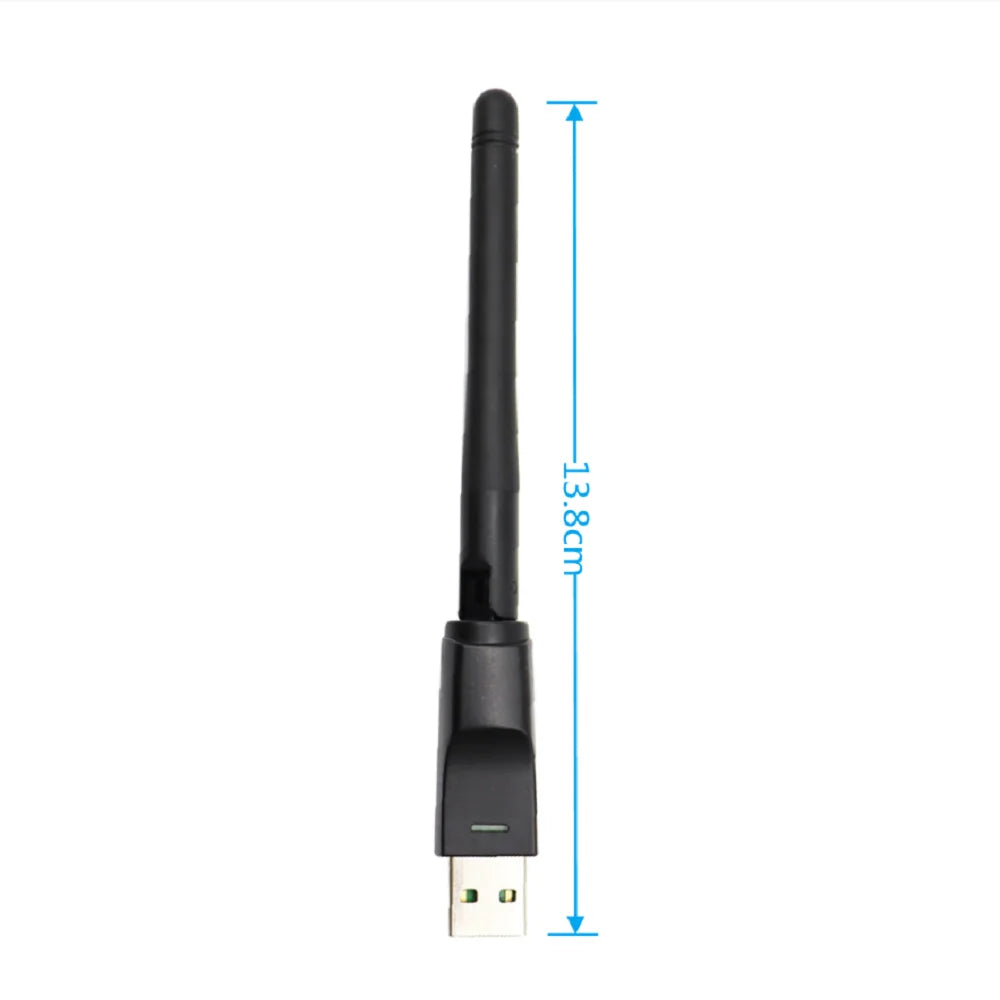 150Mbps USB WiFi Adapter with Antenna – 2.4GHz Wireless Network Dongle, Ralink MTK 7601 Chipset for Laptop & PC