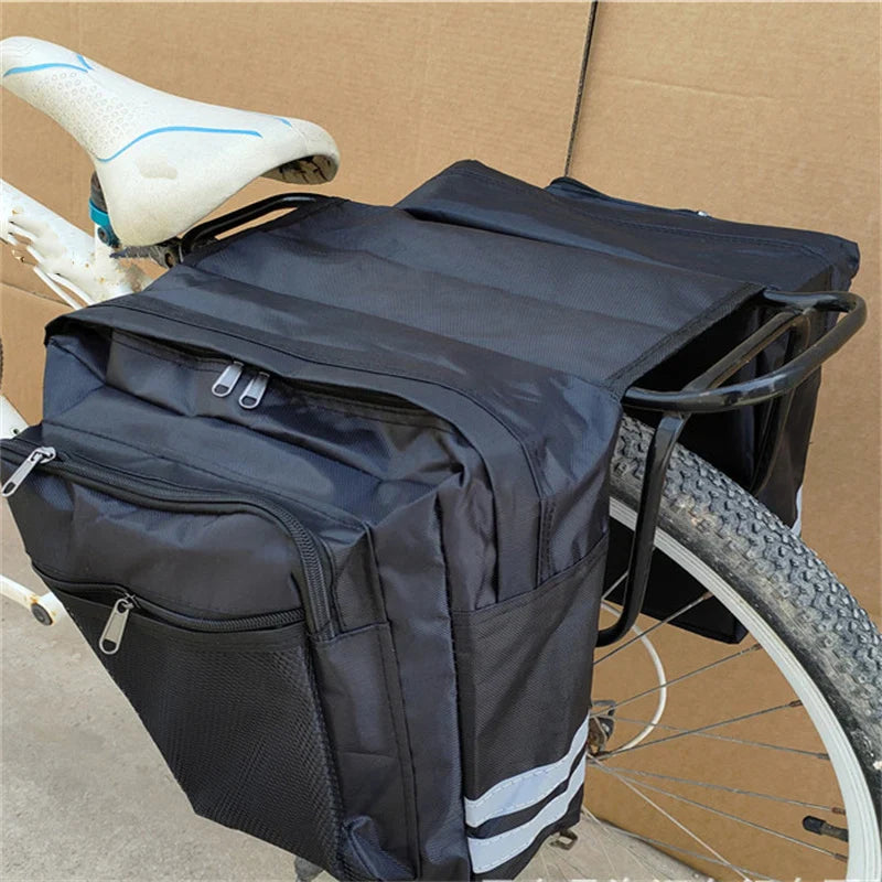 2-in-1 Cycling Double-Side Rear Rack – Camo Trunk Bag & Bike Pannier for Mountain & Road Bikes