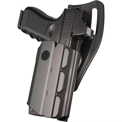 T40 Tactical Drop Leg Holster Gun Belt – Adjustable Molle Low-Ride Pouch for Pistol, Mag, Handcuff & Pepper Spray Storage