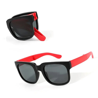 Square Frame Kids Sunglasses – UV400 Foldable Outdoor Eyewear for Toddler Boys & Girls