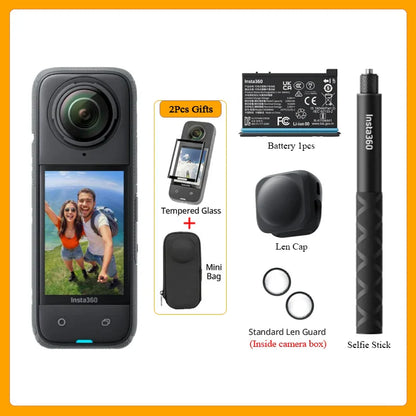 Insta360 X4 8K Waterproof 360 Action Camera – 2290mAh Battery, 2.5'' Touchscreen, 4K Wide-Angle Video